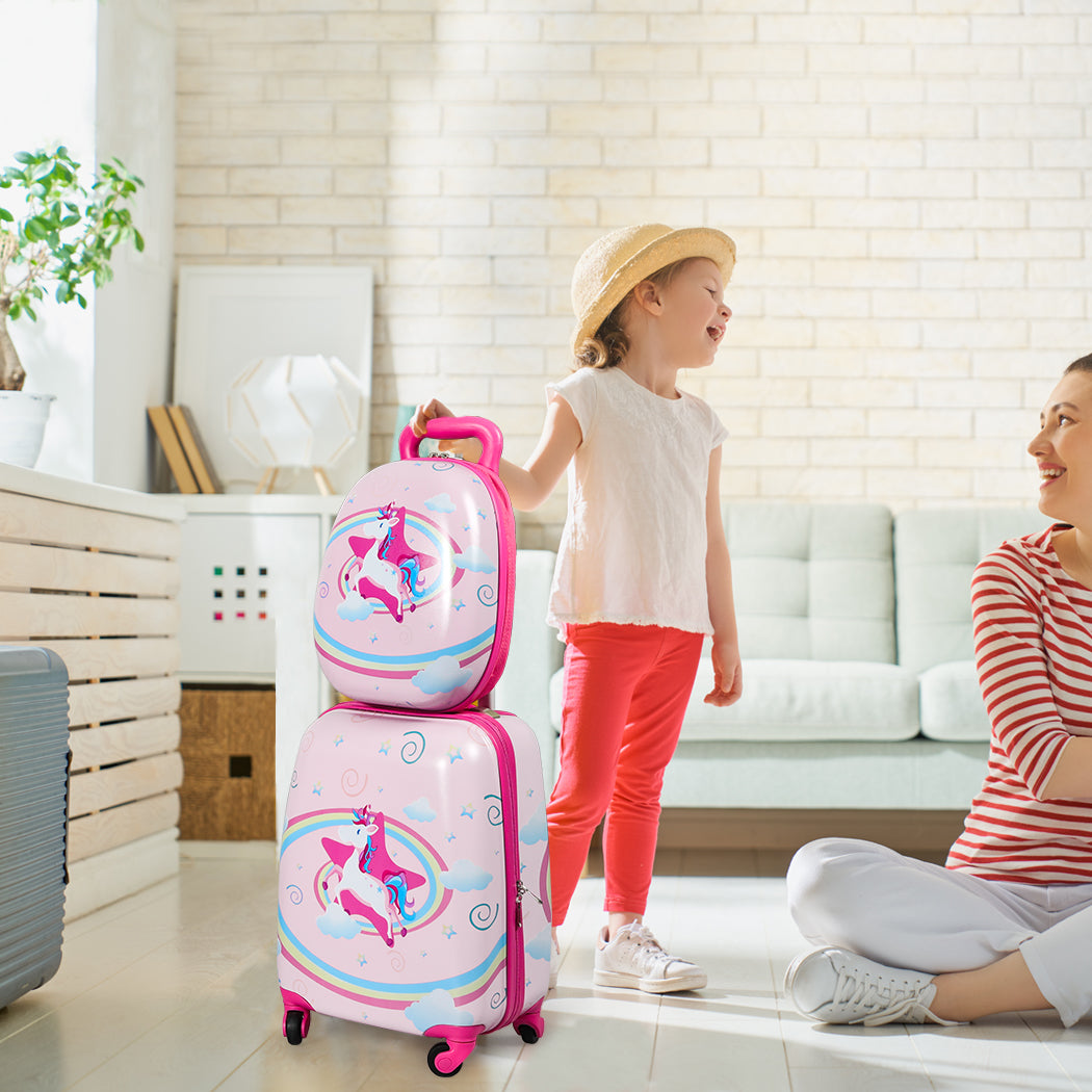 BoPeep 16''13'' 2PCS Kids Luggage Set Unicorn-2018816792151068679