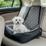 Pawz Pet Car Seat Dog Seat Travel Safety Booster Grey - Close-Up Angle