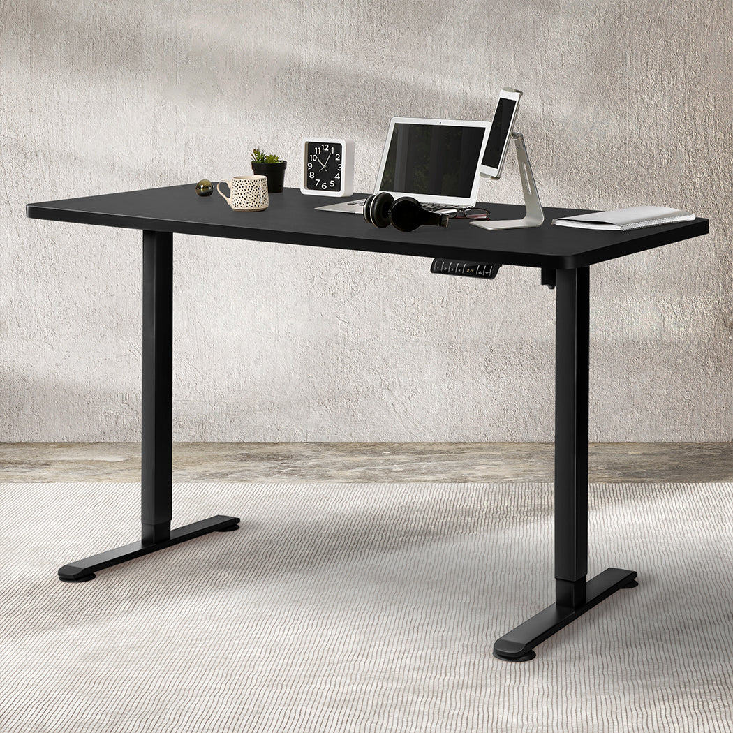 Levede Motorised Standing Desk Adjustable 140cm Black 1000x 1MM-2018816933855629319