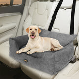 PaWz Pet Car Booster Seat Dog Protector L Grey Large - Rear View