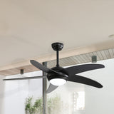 Spector 52'' Ceiling Fan LED Light DC Black - Close-Up Angle