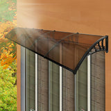 Mountview Window Door Awning Outdoor 1M X 6M Brown 1x6M - Close-Up Angle