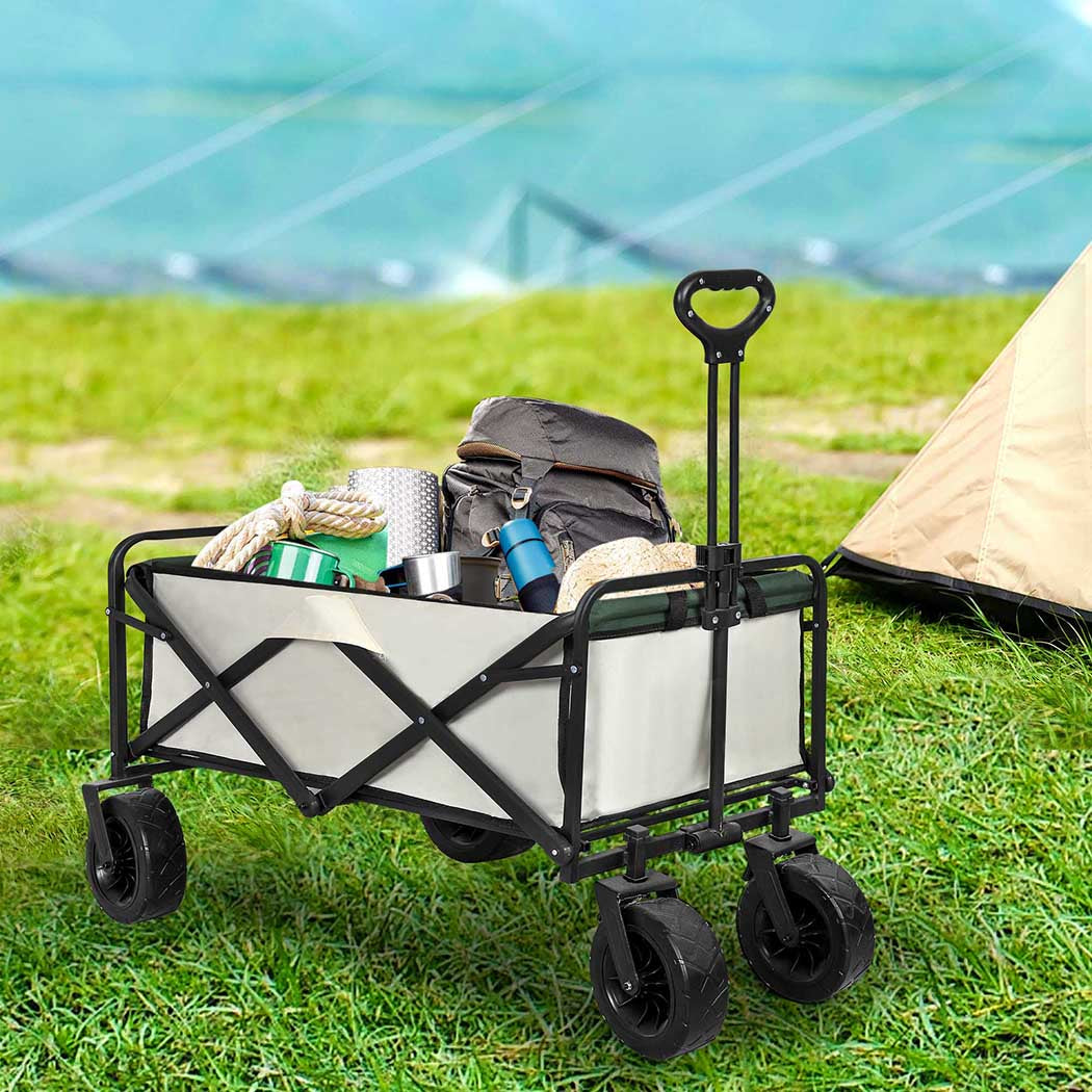 Lambu Garden Camping Trolley Outdoor Beige-1954802672653701127
