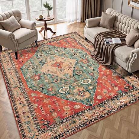 Marlow Floor Rug Vintage Polyester Washable Area Rugs-2011971111113330695