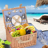 4 Person Picnic Basket Baskets Set Outdoor-2006732947503321094