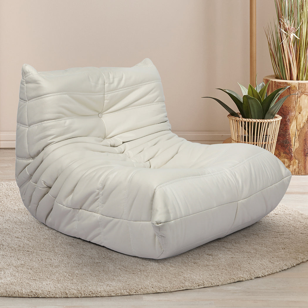 Levede Floor Chair Caterpillar Sofa Beige-2018816924498137095