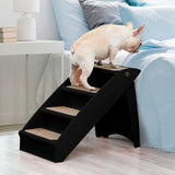 PaWz Pet Ramp Indoor Dog Steps Stair Black - Close-Up Angle
