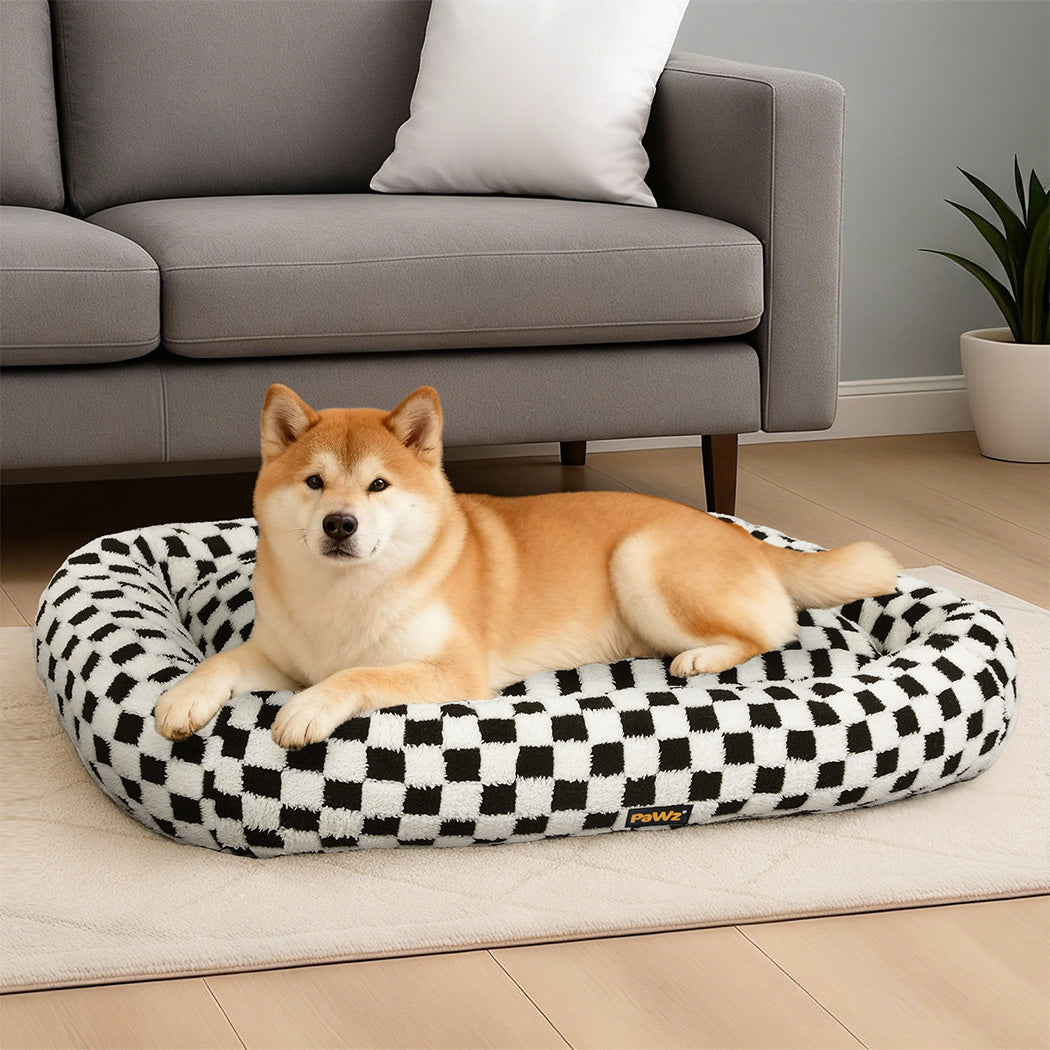 Pawz Dog Bed Calming Pet Plush Bed Soft Washable Bed-2011971121800417287