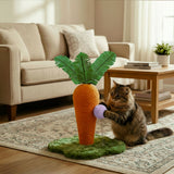 Pawz Cat Scratching Post Cute Carrot Scratching Post - Close-Up Angle
