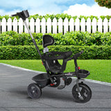 BoPeep Kids Tricycle Ride On Trike Toddler Black - Close-Up Angle