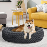 PaWz Calming Dog Bed Warm Soft Plush XL Dark Grey X-Large-2006732983784050695