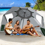 Mountview Beach Umbrella Outdoor Umbrellas Green 2.33M - Close-Up Angle
