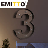 LED Metal Number Lights Free Standing - Close-Up Angle