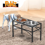 PaWz Dual Elevated Raised Pet Dog Feeder Medium - Rear View