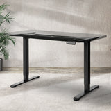 Levede Motorised Standing Desk Frame Black Dual Motor - Close-Up Angle