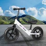 BoPeep Kids Balance Bike Ride On Toys White - Close-Up Angle