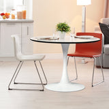 Levede Dining Table Kitchen 4 Person White - Close-Up Angle