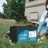 SAFETEX 12V LiFePO4 Battery Lithium - Close-Up Angle