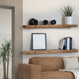 Levede 2 Pcs Floating Shelves Wall Mounted Medium - Close-Up Angle