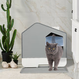 PaWz Fully Enclosed Cat Litter Box Mat Grey-2018816683988357127