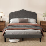 Levede Bed Frame Upholstered Platform Mattress Base Queen - Close-Up Angle