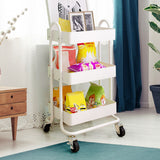 Levede 3 Tiers Kitchen Trolley Cart White - Rear View