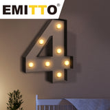 LED Metal Number Lights Free Standing - Close-Up Angle