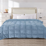 DreamZ Quilt Doona Comforter Blanket Blue King - Close-Up Angle