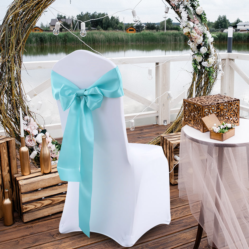 20x Satin Chair Sashes Cloth Cover Wedding Tiffany-2018816625234546694