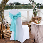 20x Satin Chair Sashes Cloth Cover Wedding Tiffany-2018816625234546694