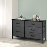 Levede Storage Cabinet Tower Chest Dark Grey - Rear View