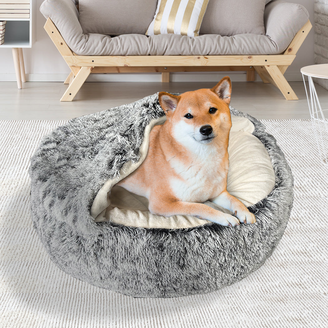 PaWz Pet Dog Calming Bed Warm Soft Plush L Large-1954802545218162695