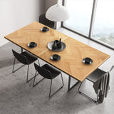 Levede Dining Table Extendable Rectangle Kitchen - Rear View