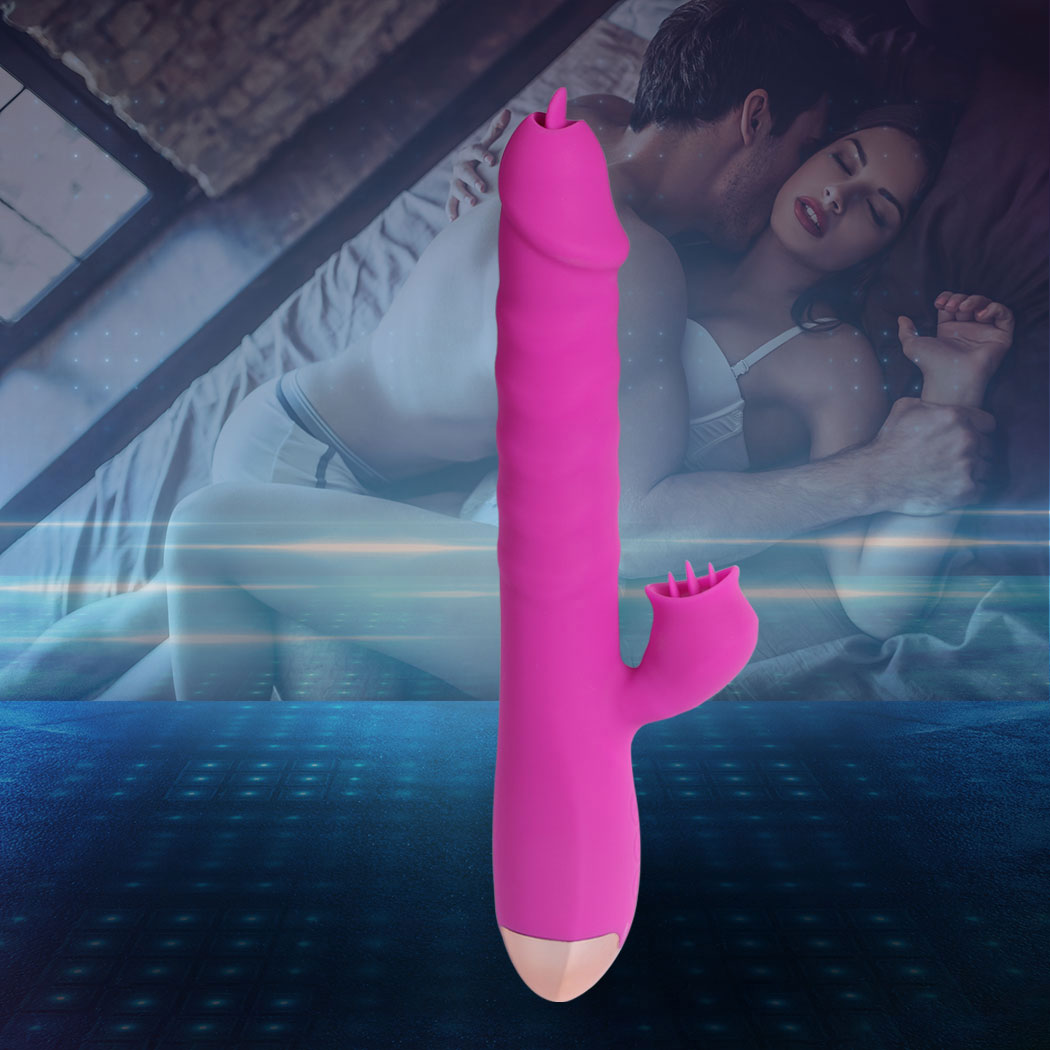 Urway Rabbit Vibrator Licking Tongue Purple-2018816668570095623