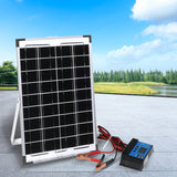 12V 10W Solar Panel Kit Mono Caravan - Rear View