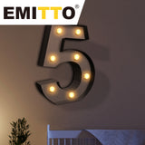 LED Metal Number Lights Free Standing - Close-Up Angle