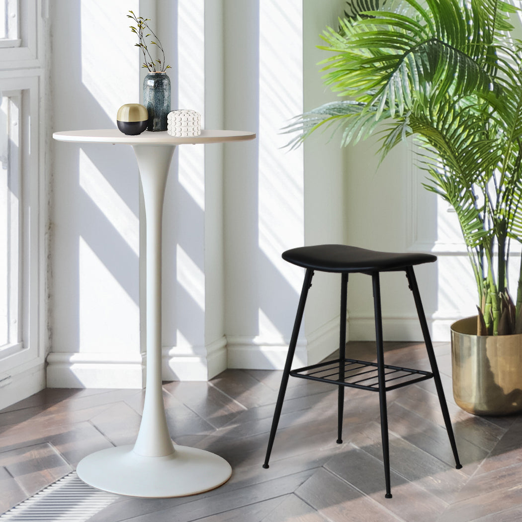 Levede 2x Round Bar Table Pub Tables White-2006733275493699591