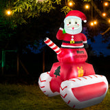 Santaco Christmas Inflatable Santa Claus - Close-Up Angle