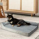 Pawz Orthopedic Dog Bed L Grey - Close-Up Angle