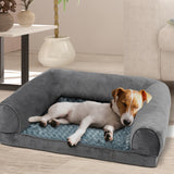 PaWz Pet Bed Sofa Dog Beds Bedding Soft M Grey Medium - Close-Up Angle