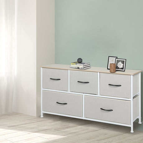 Levede Storage Cabinet Tower Chest Beige-2006733261870600198