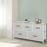 Levede Storage Cabinet Tower Chest Beige - Rear View