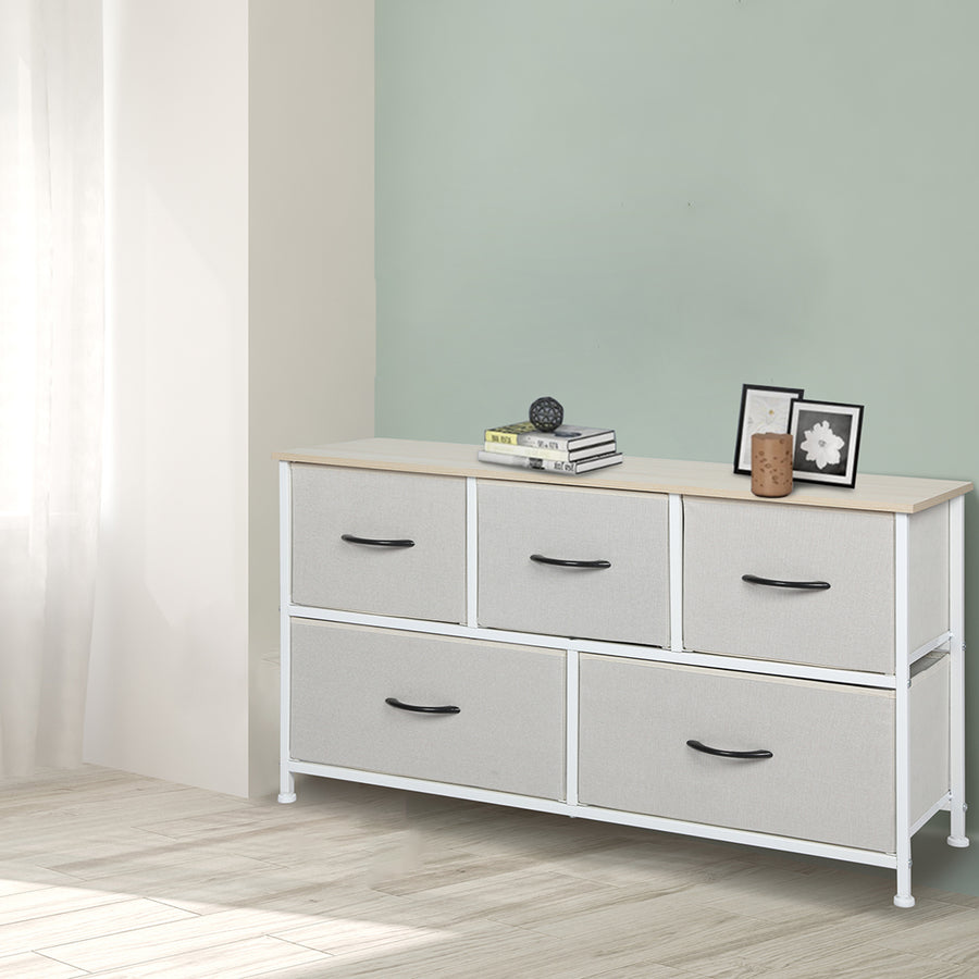 Levede Storage Cabinet Tower Chest Beige-2006733261870600198