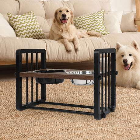PaWz Adjustable Height Pet Feeder Elevated Medium-2018816712677396487