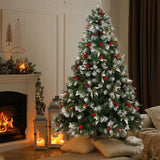 SANTACO Christmas Tree Snow Flocked 2.1M-2006732856046522375