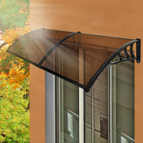 Mountview Window Door Awning Outdoor 1M X 2.4M Brown 1x2.4M-1954802872768139271
