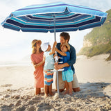 Mountview 2.2M Outdoor Beach Umbrellas Sand Blue - Close-Up Angle