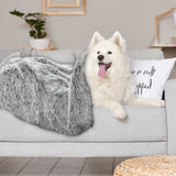 PaWz Dog Blanket Pet Cat Mat Puppy Warm Charcoal - Close-Up Angle