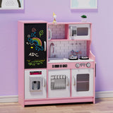 Bopeep Kids Kitchen Set Wooden Pretend Play Cooking Toy - Close-Up Angle