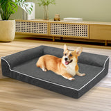 Pawz Orthopedic Dog Bed L Grey - Close-Up Angle